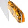 Faca Chefe Cabo Acrlico Sico Efeito Mrmore Laranja 20cm