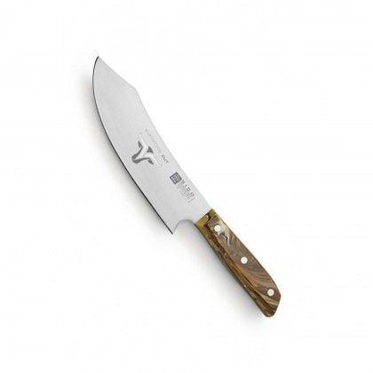 Faca Chefe Cabo Acrlico Sico Efeito Mrmore Creme 20cm