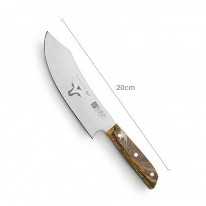 Faca Chefe Cabo Acrlico Sico Efeito Mrmore Creme 20cm