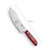 Faca Chefe Cabo Acrlico Sico Efeito Mrmore Vermelho 20cm