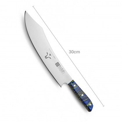 Faca Chefe Cabo Acrlico Sico Efeito Mrmore Azul 30cm