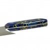 Faca Talho Cabo Acrlico Sico Efeito Mrmore Azul 34cm