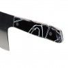 Faca Talho Cabo Acrlico Sico Efeito Mrmore Preto 34cm
