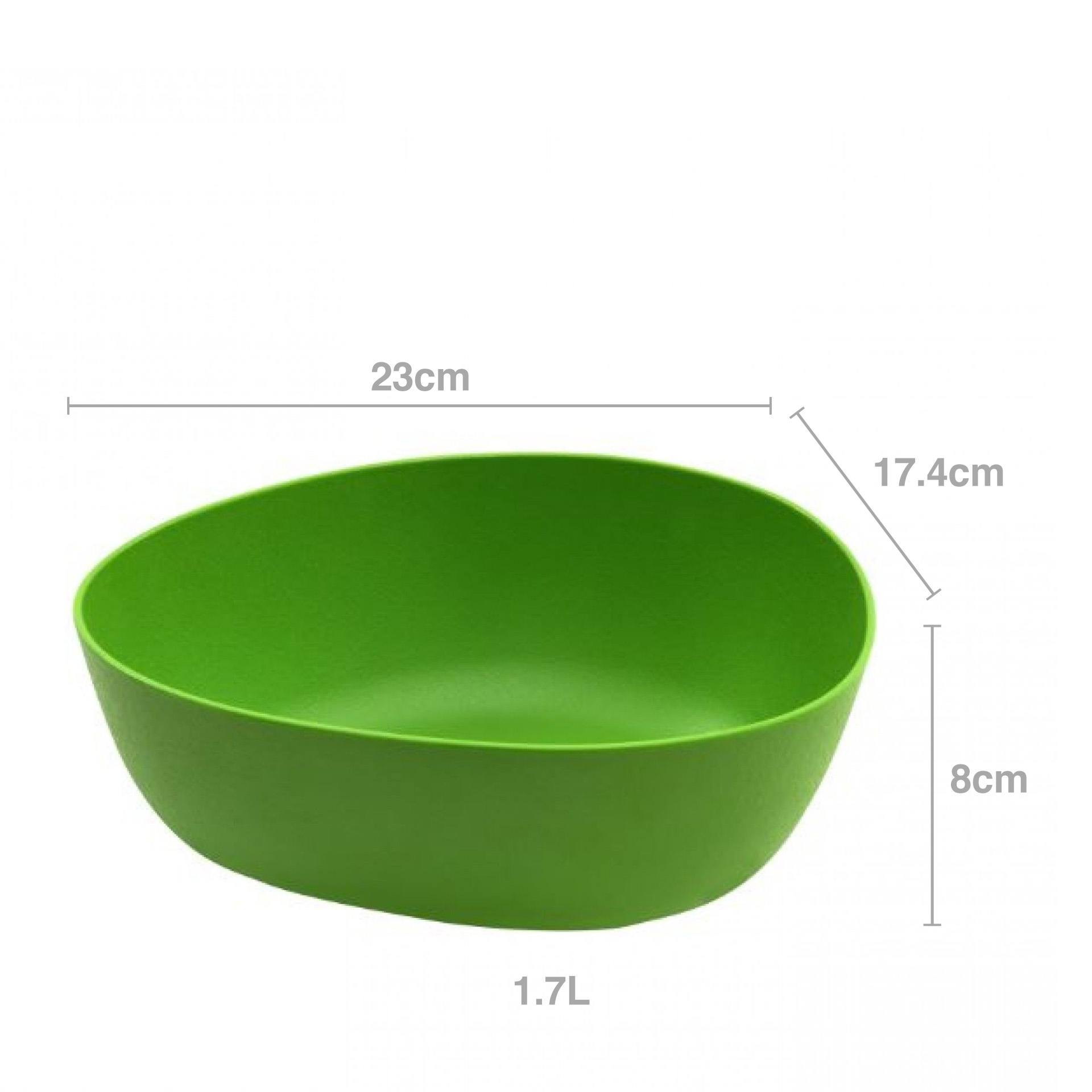Tigela Melamina Karola Verde 1700ml 23X17.4X8cm