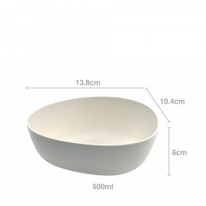 Tigela Melamina Karola Branco 500ml 13.8X10.4X6cm
