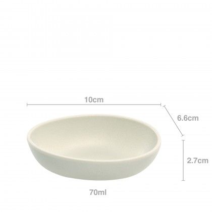 Tigela Melamina Karola Branco 70ml 10X6.6X2.7cm