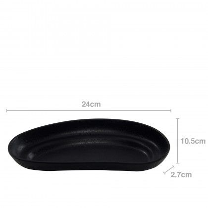 Prato Melamina Karola Preto 24X10.5X2.7cm