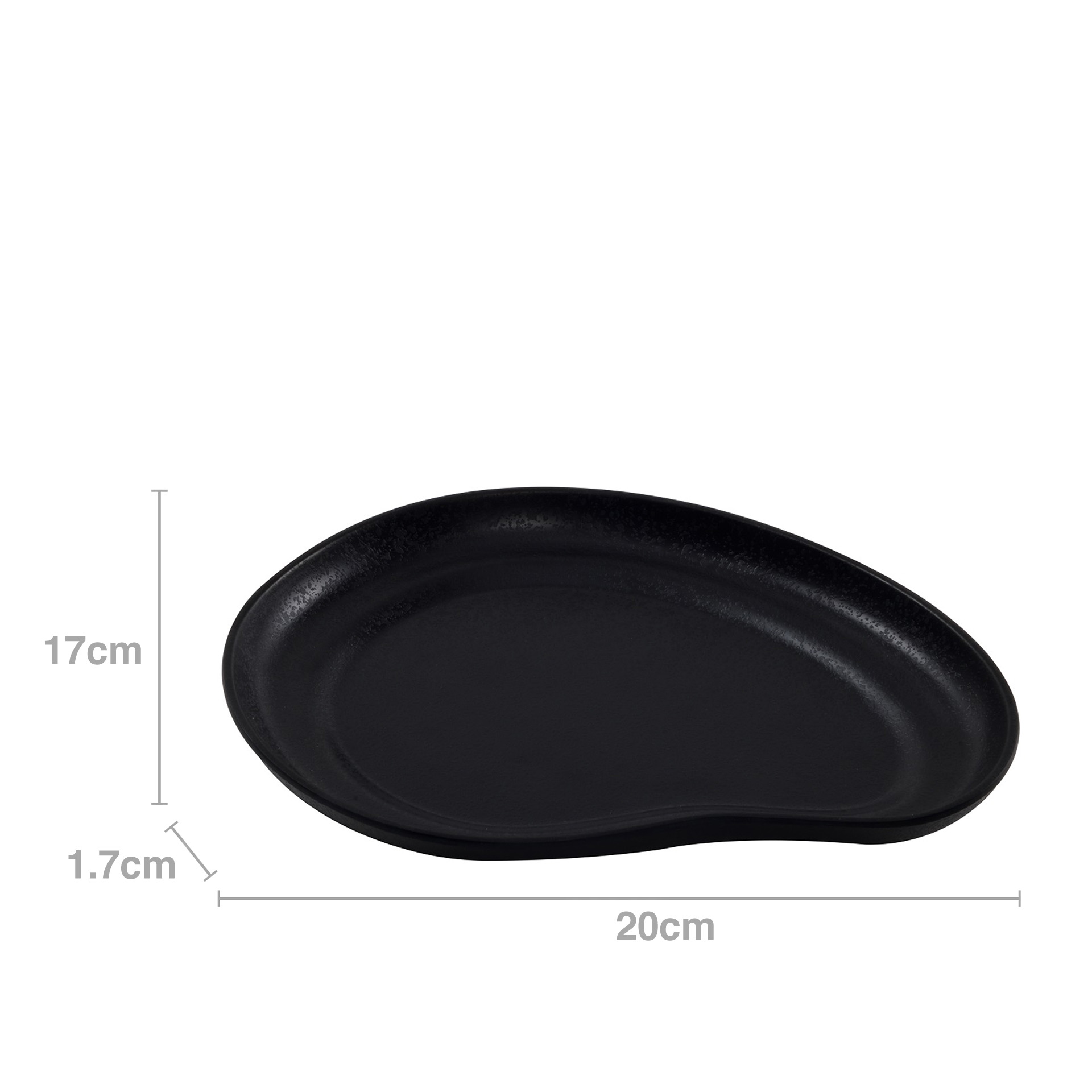 Prato Melamina Karola Preto 20X17X1.7cm