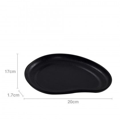 Prato Melamina Karola Preto 20X17X1.7cm