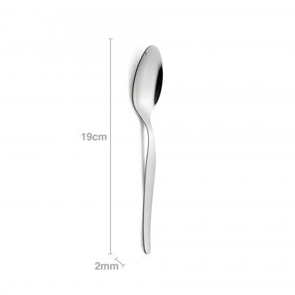 Colher Inox Liso III Mesa 2mmX19cm Pack 6