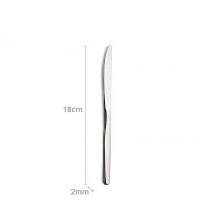 Faca Inox Liso III Sobremesa 2mmX18cm Pack 6
