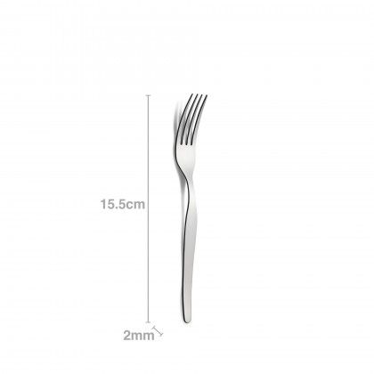 Garfo Inox Liso III Sobremesa 2mmX15.5cm Pack 6