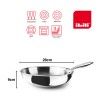 Wok Inox / Alumnio Triply com Cabo 28X9cm