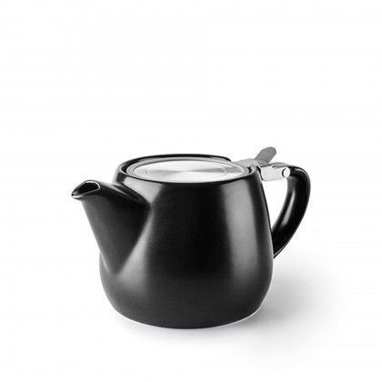 Chaleira Cer�mica Luxor com Filtro Preto 540ml 16.9X9cm