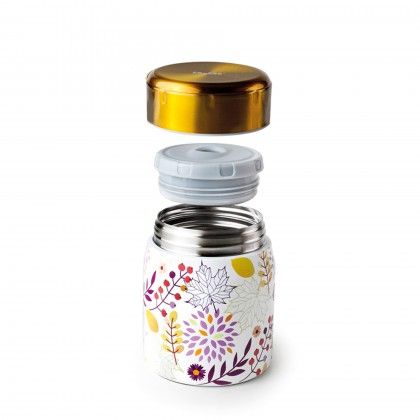 Termo Slidos Inox Folhas 500ml 10.3X14cm