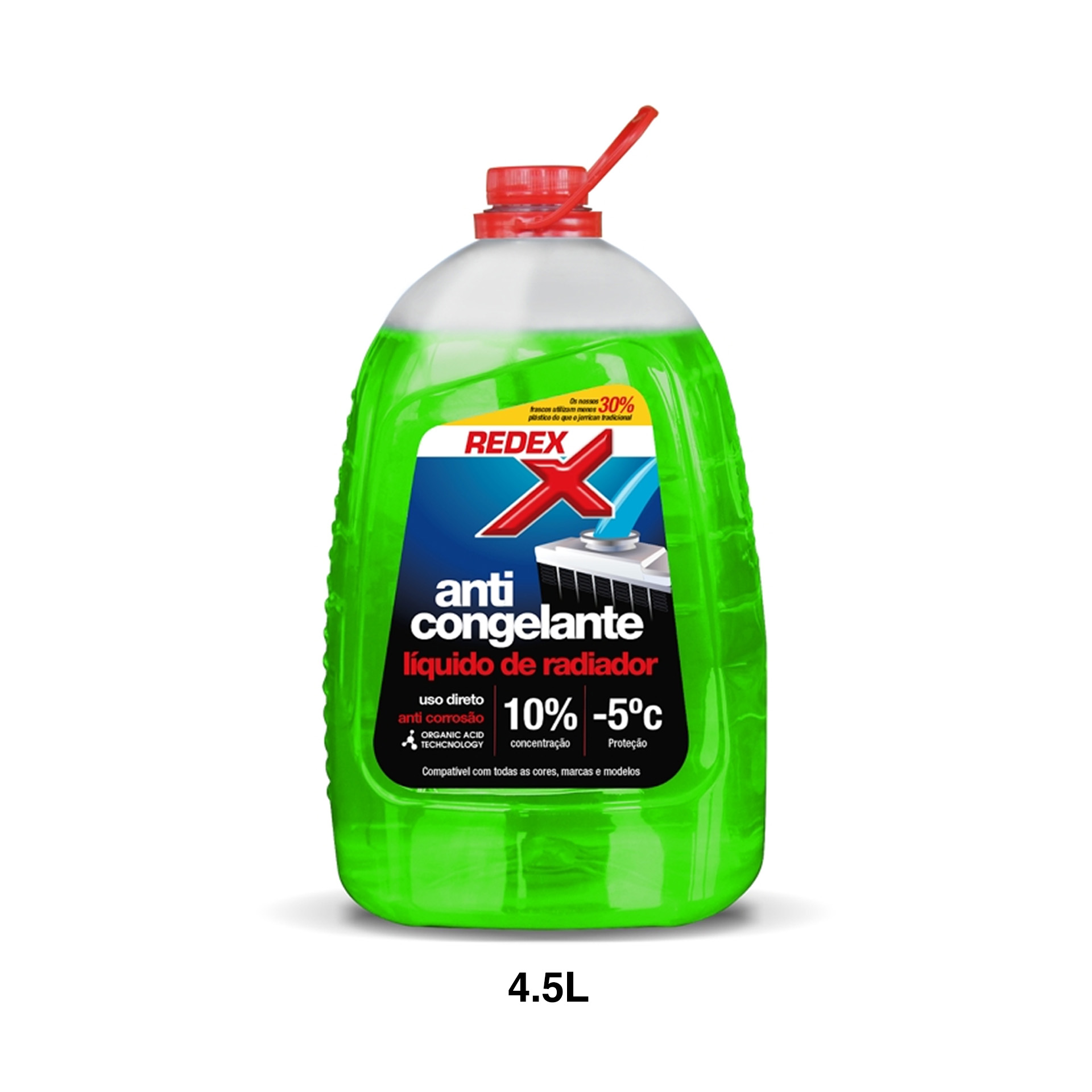 Líquido Radiador Anticongelante Redex Verde 4500ml