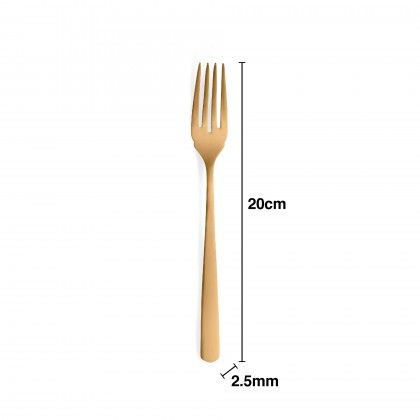 Garfo Inox Stuttgart Gold Peixe 2.5mmX20cm