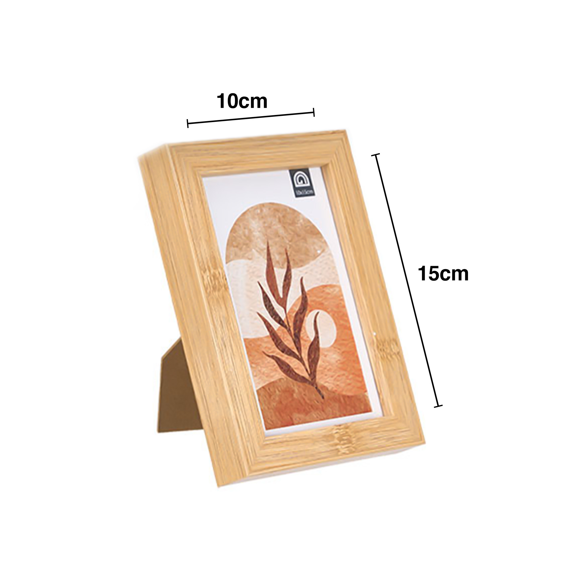 Moldura Madeira Efeito Bambu Castanho Claro 10X15cm