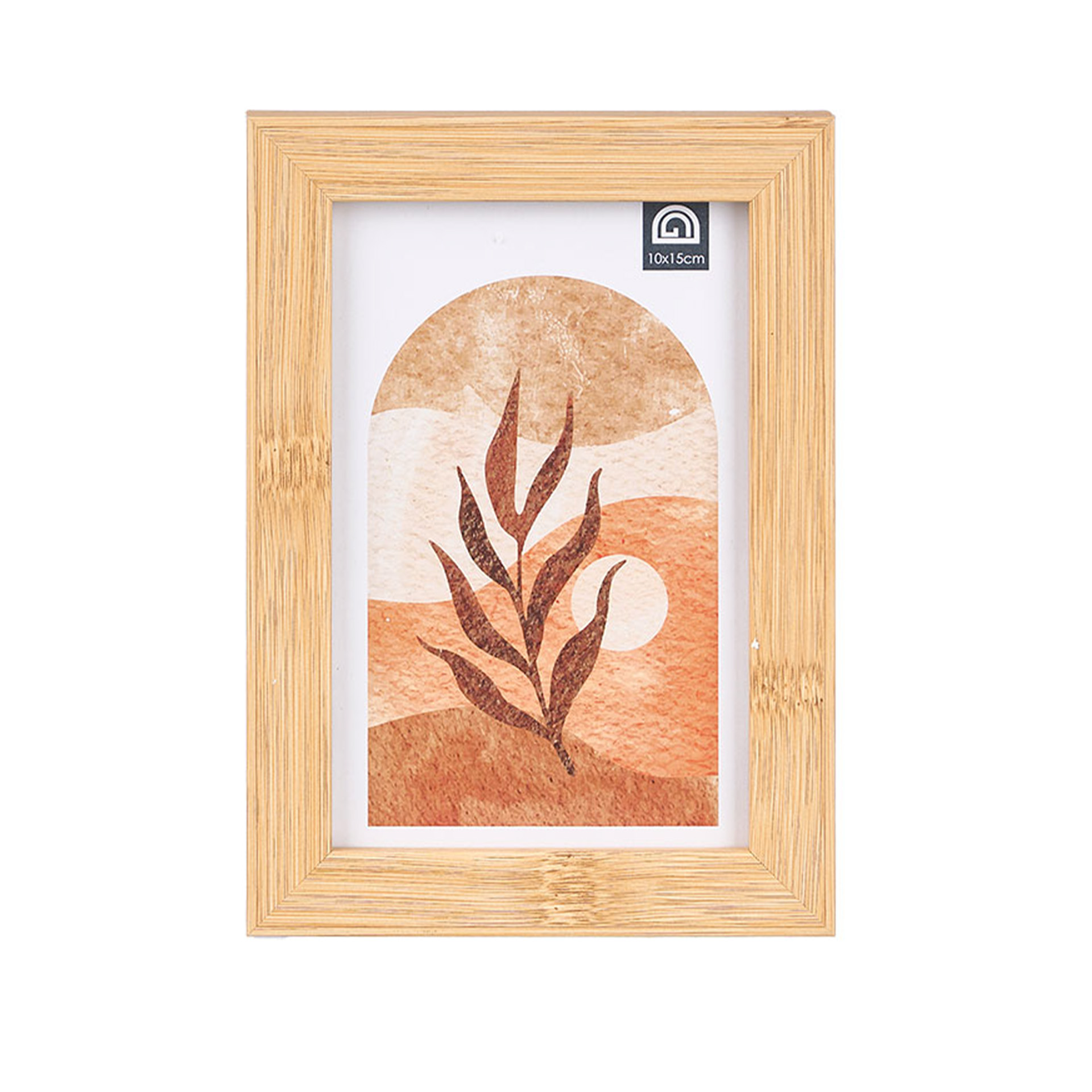 Moldura Madeira Efeito Bambu Castanho Claro 10X15cm