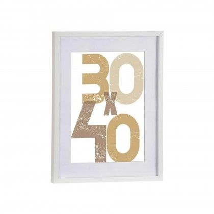 Moldura Madeira Branco 30X40cm