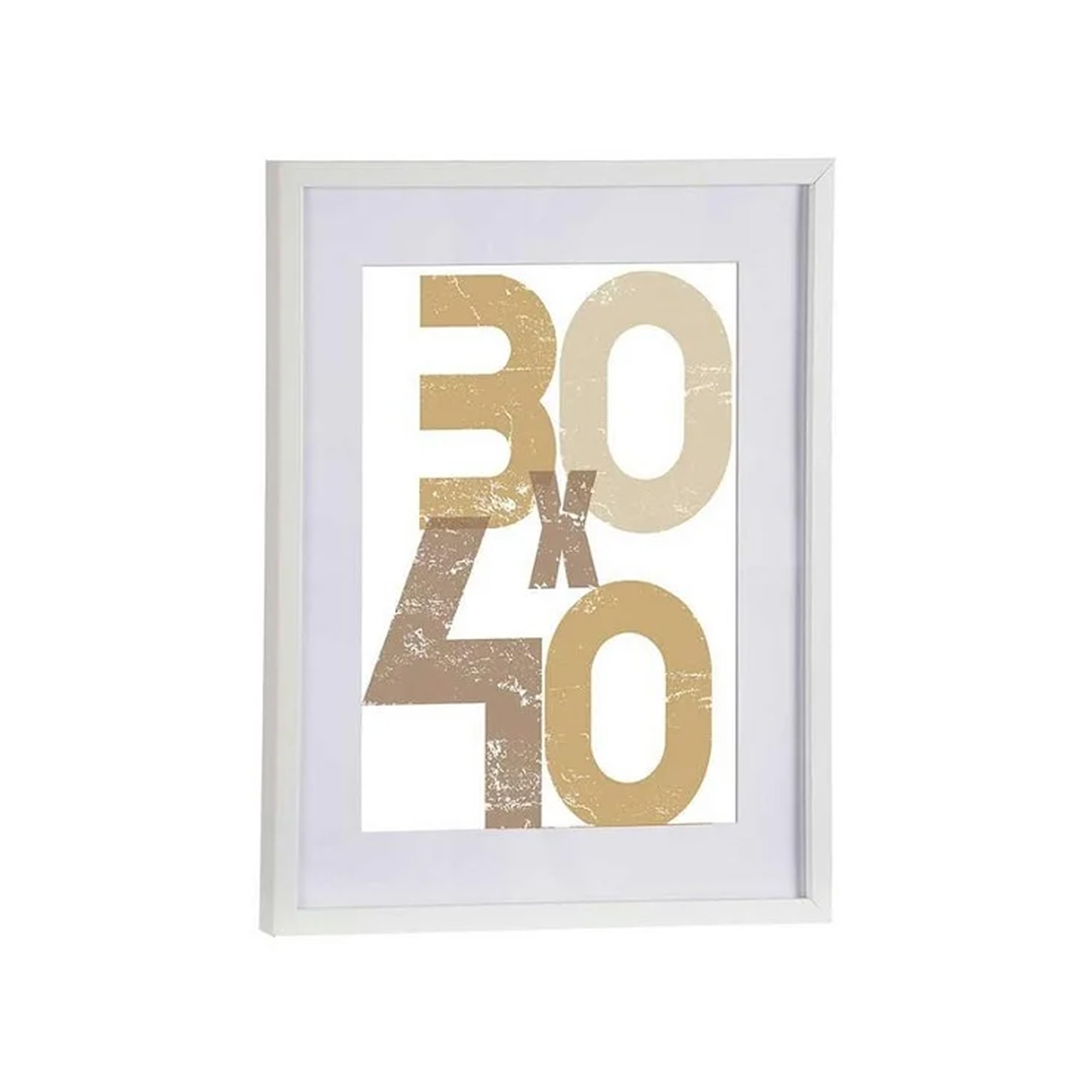 Moldura Madeira Branco 30X40cm