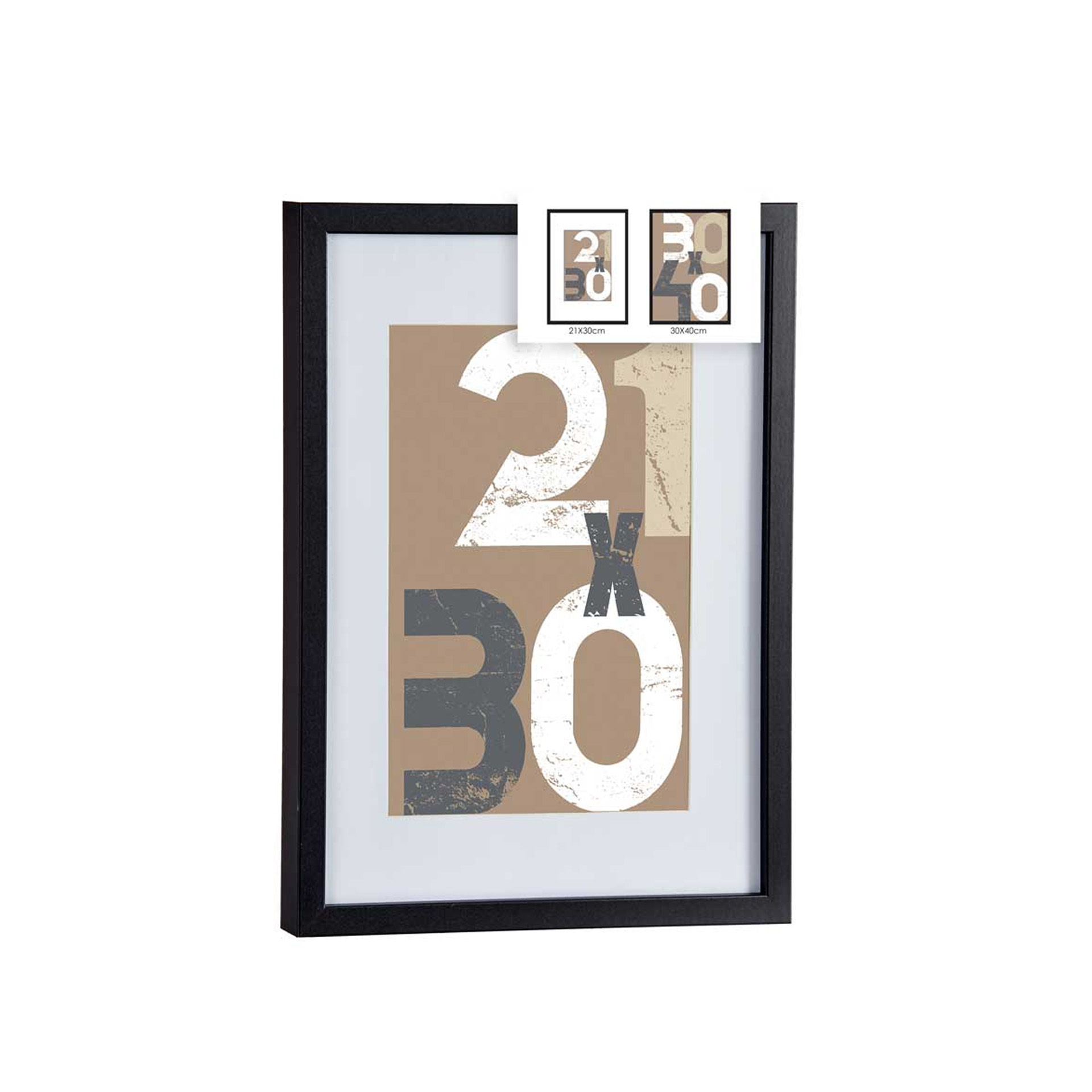 Moldura Madeira Preto 21X30cm