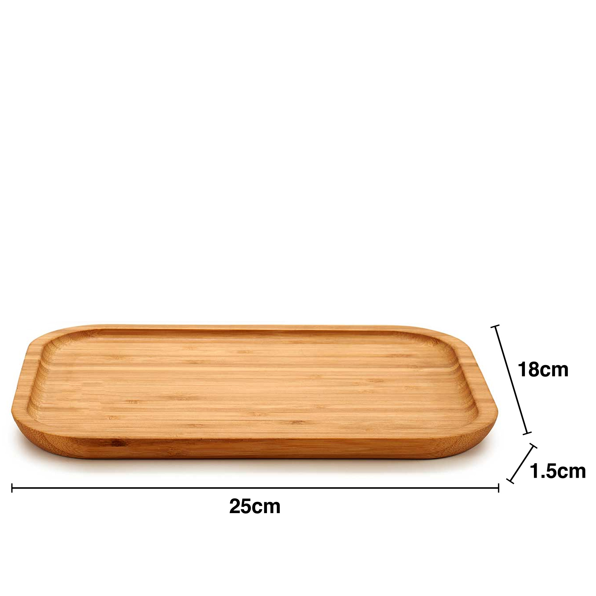 Tábua Aperitivo Bambu Retangular 25X18X1.5cm