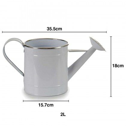 Regador Metal Fio Prata 2000ml 35.5X15.7X18cm