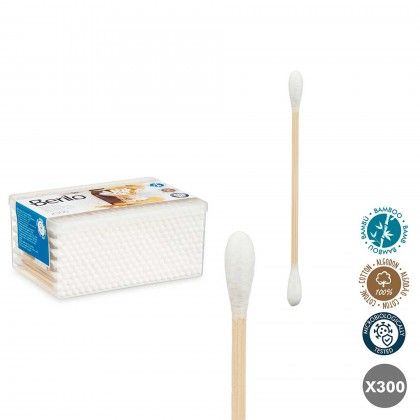 Caixa Cotonetes Bambu 300 Unidades