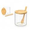Aucareiro com Colher + Tampa Bambu 520ml 9.5X12.5cm