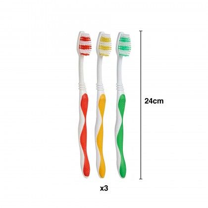 Escova Dentes 24cm Pack 3