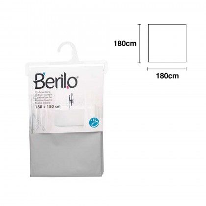 Cortina Plstico Wc Cinzento 180X180cm