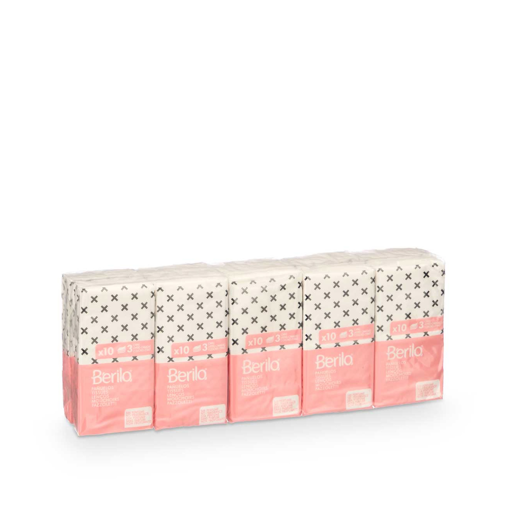 Lenços Papel 3 Folhas 200X205mm Pack 10