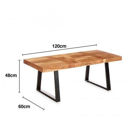 Mesa Madeira Accia 120X60X48cm