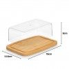 Manteigueira Bambu Retangular 12.6X19X6cm