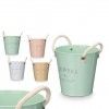 Vaso Metal Redondo Cor Sortida 15X16cm