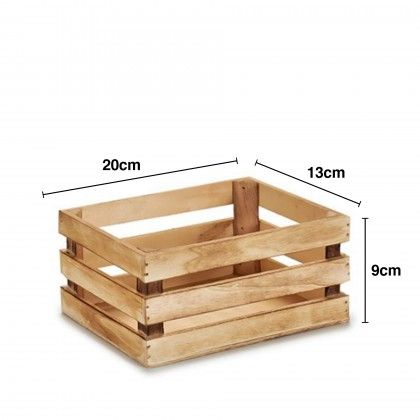 Caixa Decorativa Madeira Natural 20X13X9cm