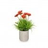 Vaso Planta Artificial Flores Redondo 18X23cm