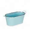 Vaso Metal Fio Prata Oval Cor Sortida 11X27X9cm