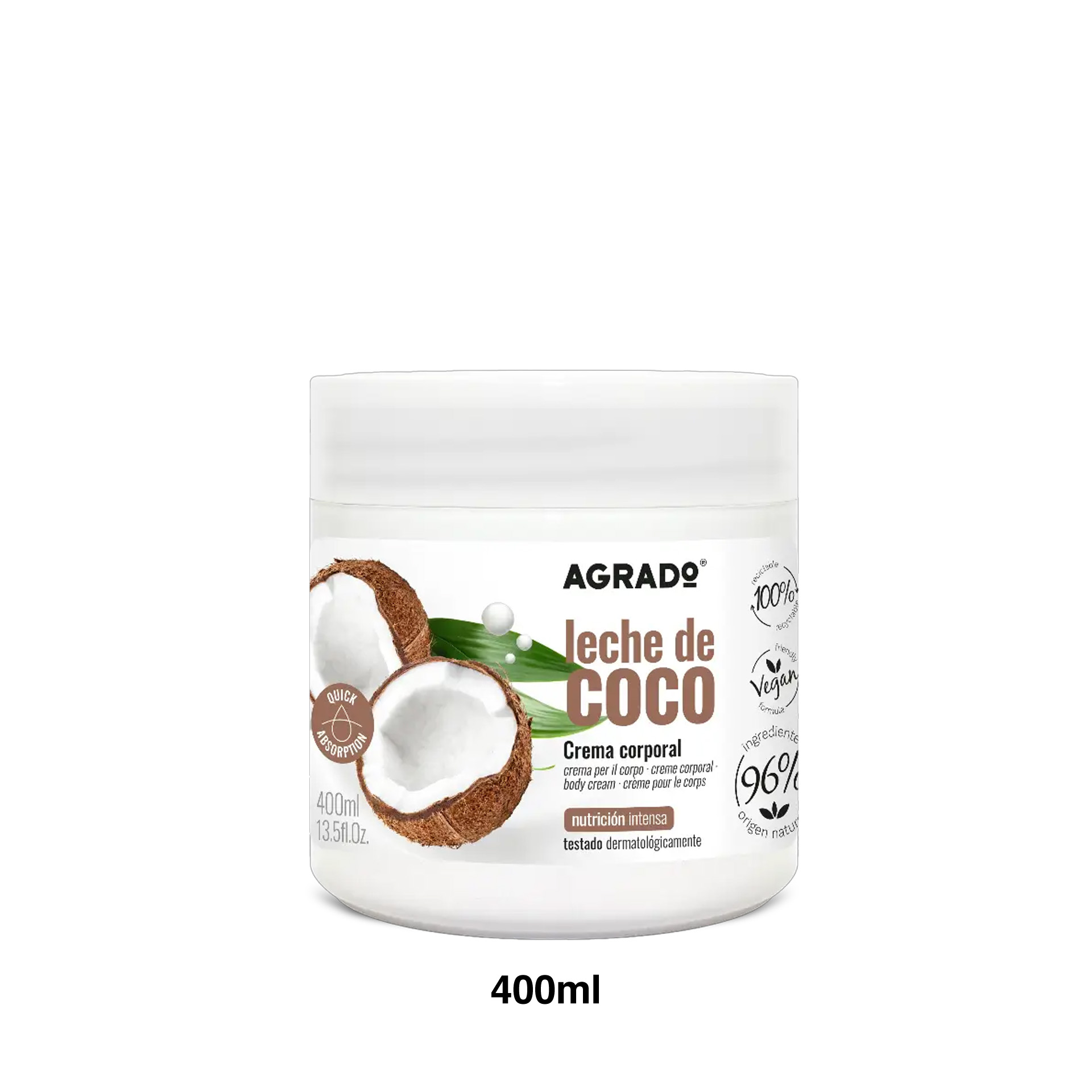Creme Corporal Leite Coco 400ml