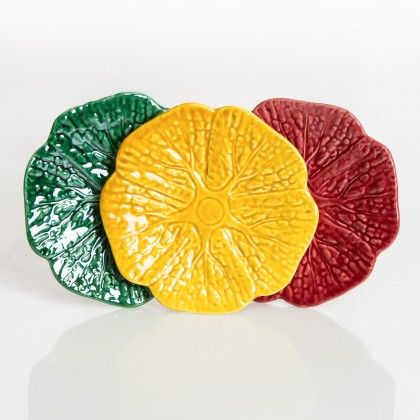 Prato Raso Couve Cermica Verde 15cm