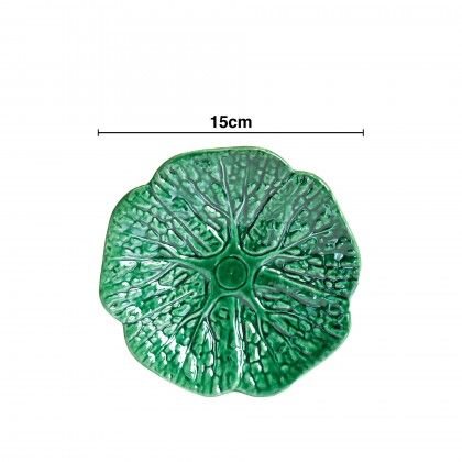 Prato Raso Couve Cermica Verde 15cm