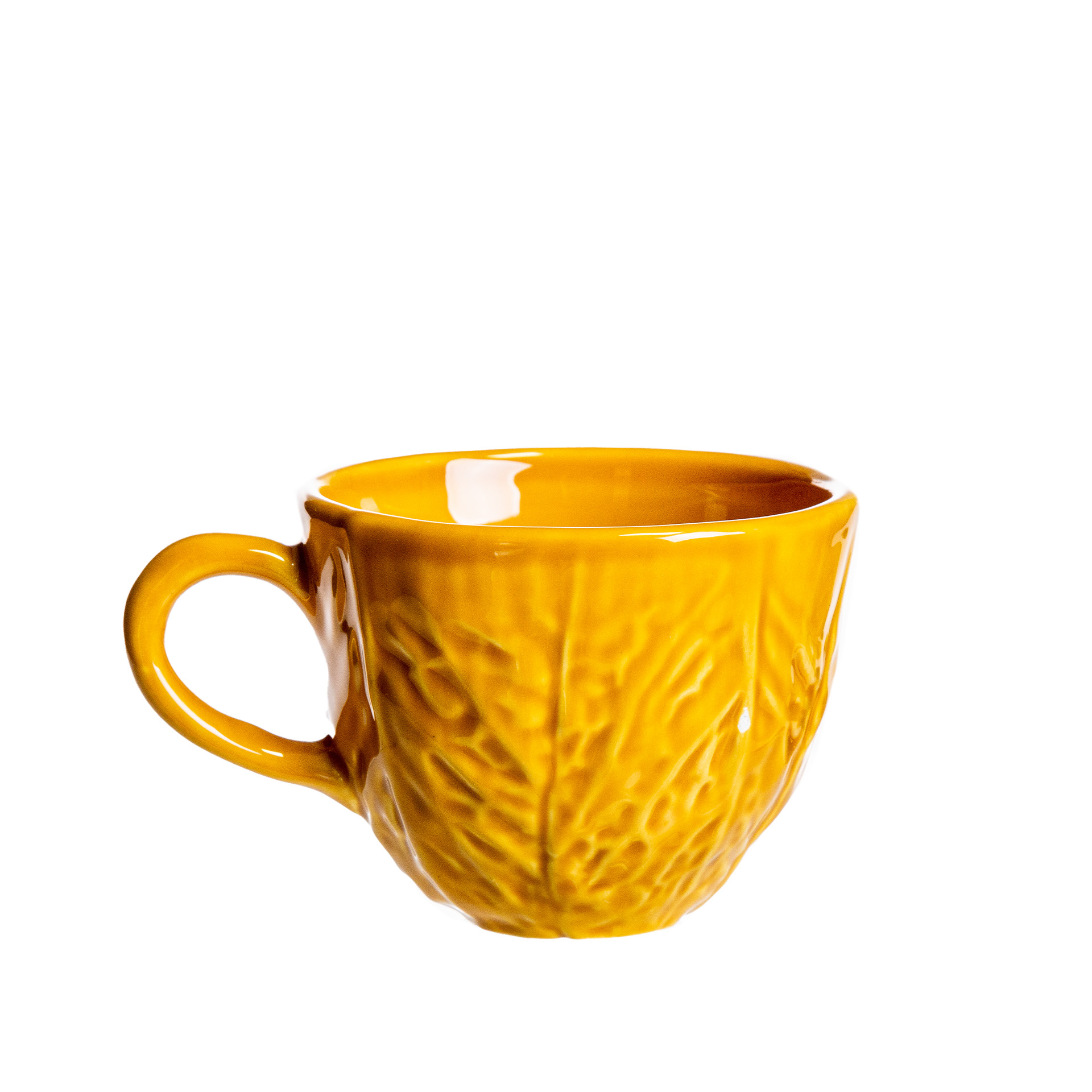 Chávena Couve Cerâmica Amarelo Mostarda 8cm