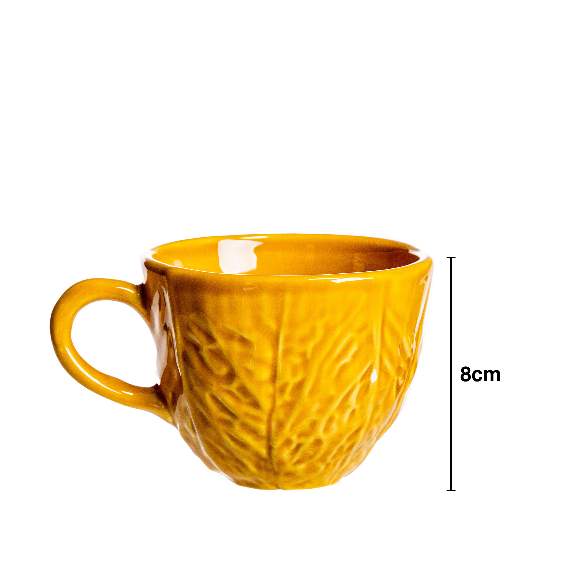 Chávena Couve Cerâmica Amarelo Mostarda 8cm