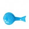Colher Peixe Cermica Azul Claro 20cm