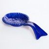 Colher Peixe Cerâmica Azul Escuro 20cm Colher Peixe Cerâmica Azul Escuro 20cm
