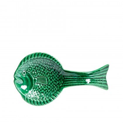 Colher Peixe Cer�mica Verde 20cm