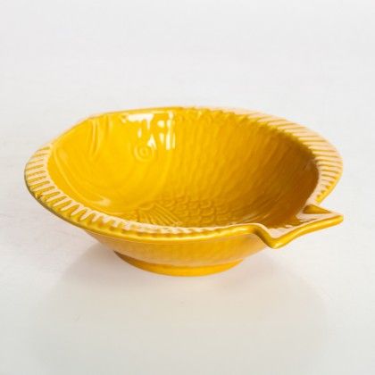 Taa Peixe Cermica Amarelo 16.5cm