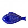 Travessa Peixe Cermica Azul Escuro 44X23cm