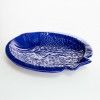 Prato Fundo Peixe Cer�mica Azul Escuro 21.5cm